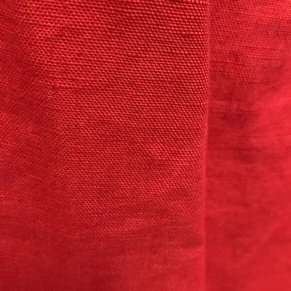 Boden Poppy Red Cotton Linen Blend Pleat Button Front 3/4 Sleeve Dress Size 4 - Picture 8 of 15